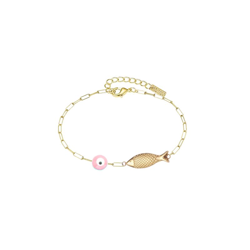 Fisheye Chain Bracelet - Pink image