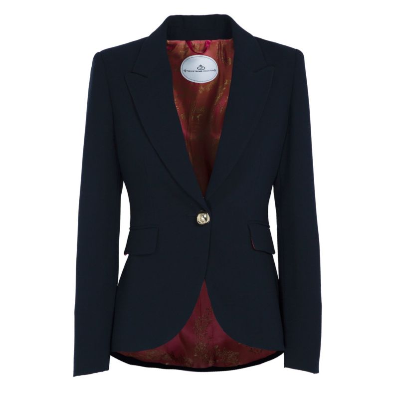 Navy top crepe blazer