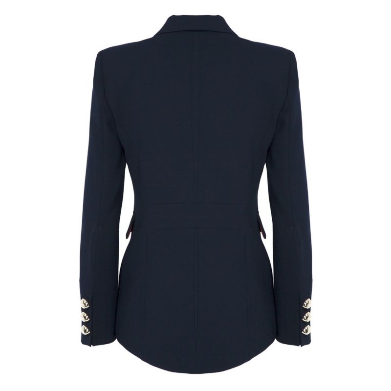 Navy online crepe blazer