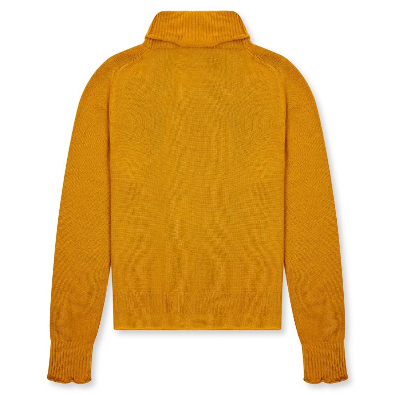 Women's Roll Neck Jumper - Mustard image