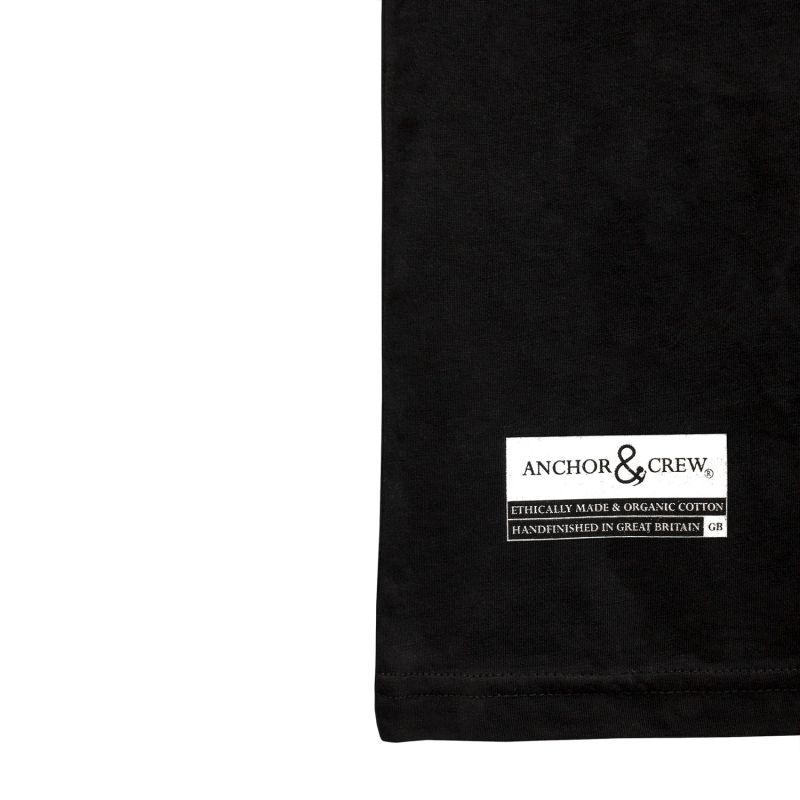 Noir Black Anchormark Print Organic Cotton T-Shirt (Womens) image