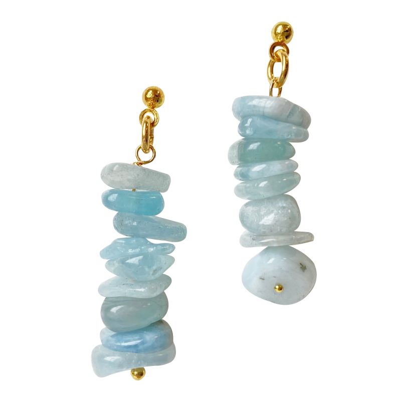 Aquamarine Drop Earrings Lila image