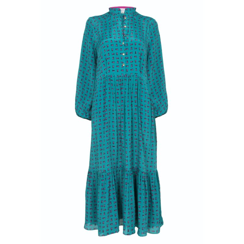 Anastasia Dress Green Arrow Print image