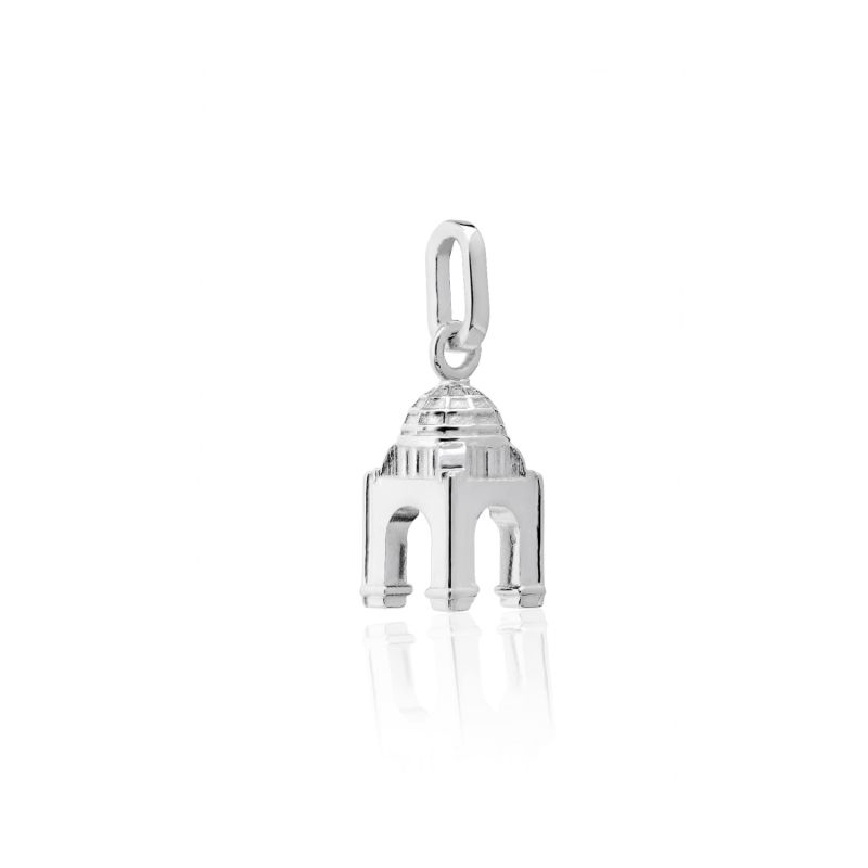 Exquisitely Detailed Monument To The Revolution Charm Handmade In Sterling Silver image