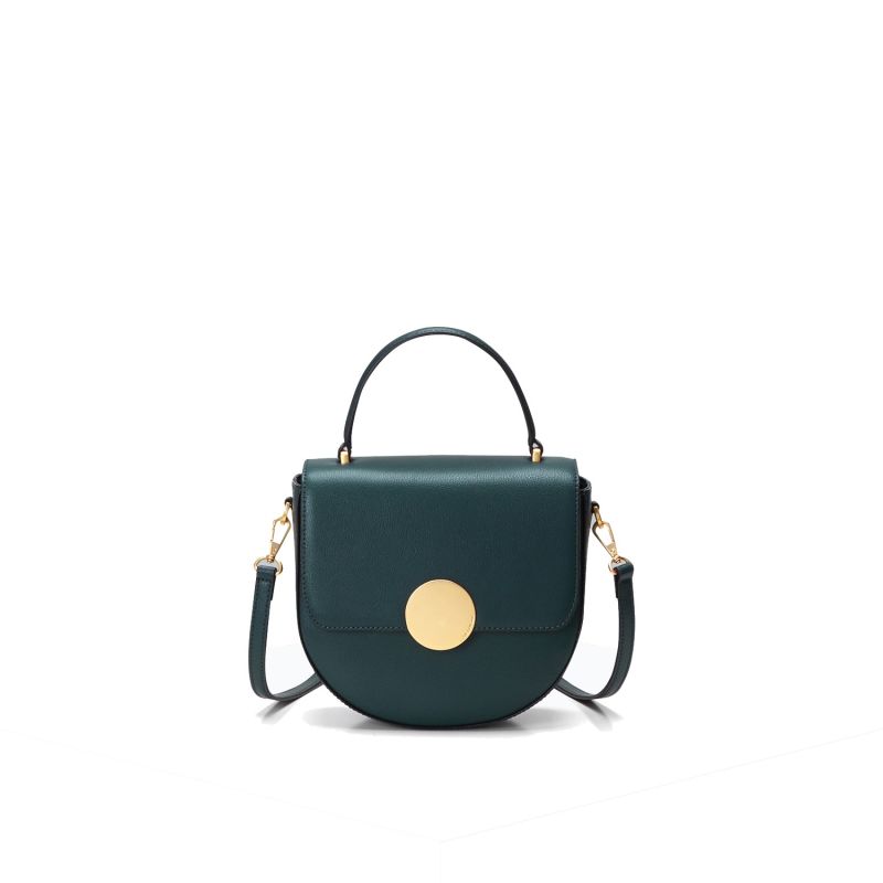 Lottie Saddle Tote Deep Green image