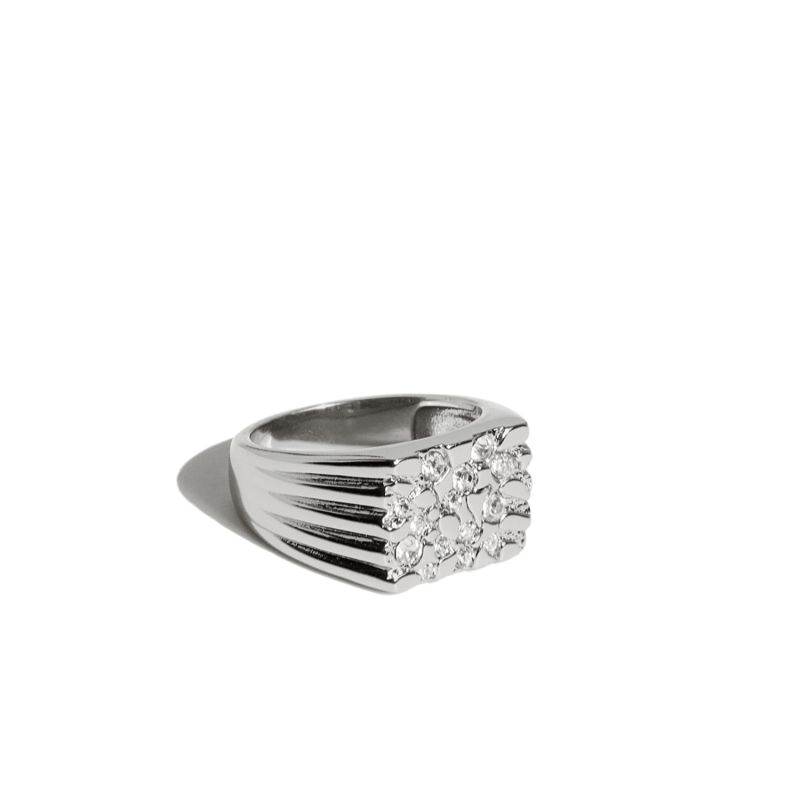 Flash Nugget Ring Silver DRAE COLLECTION Wolf Badger