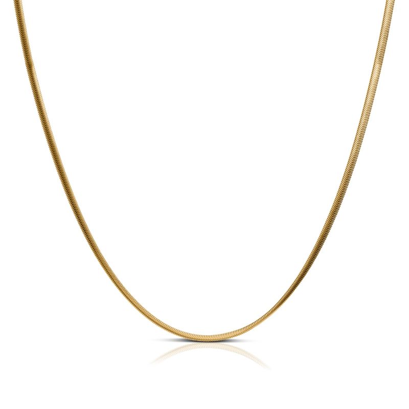 Flat Snake 4.3mm Chain Necklace – Gold Vermeil image