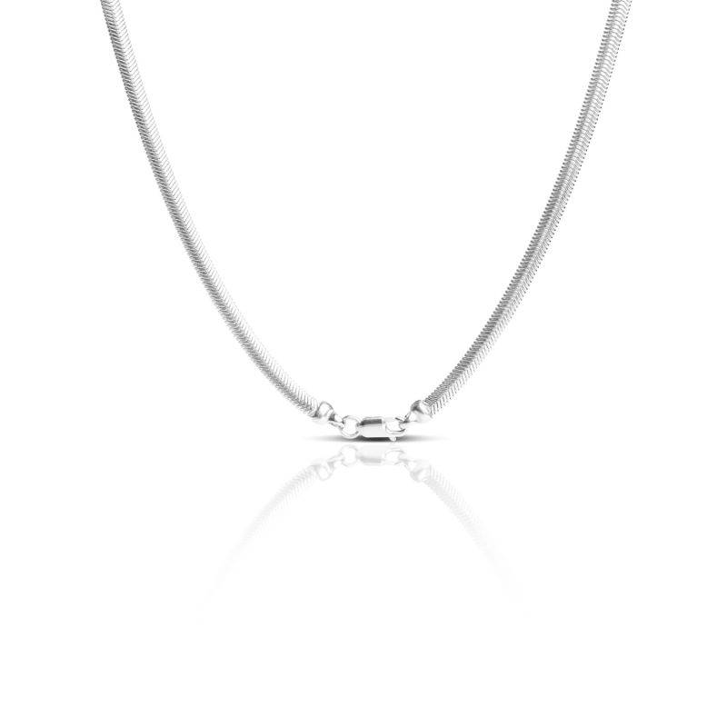 Flat Snake 4.3mm Chain Necklace – Silver image