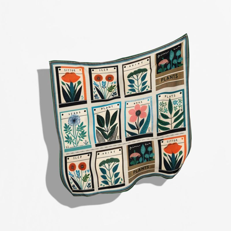 Flora Square Silk Scarf image