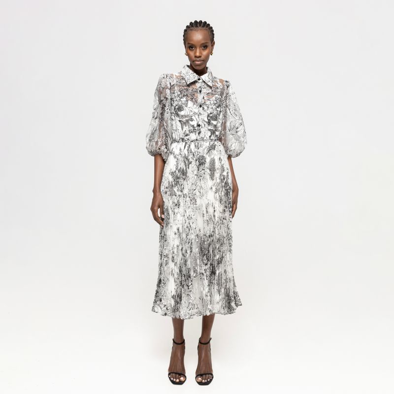 Floral-Print Organza Dress image