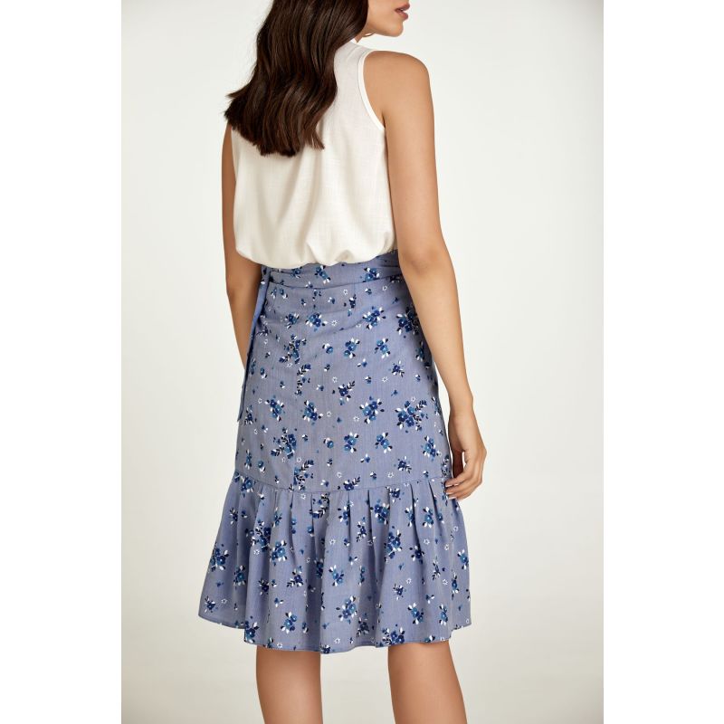 Floral Wrap Ruffle Skirt image