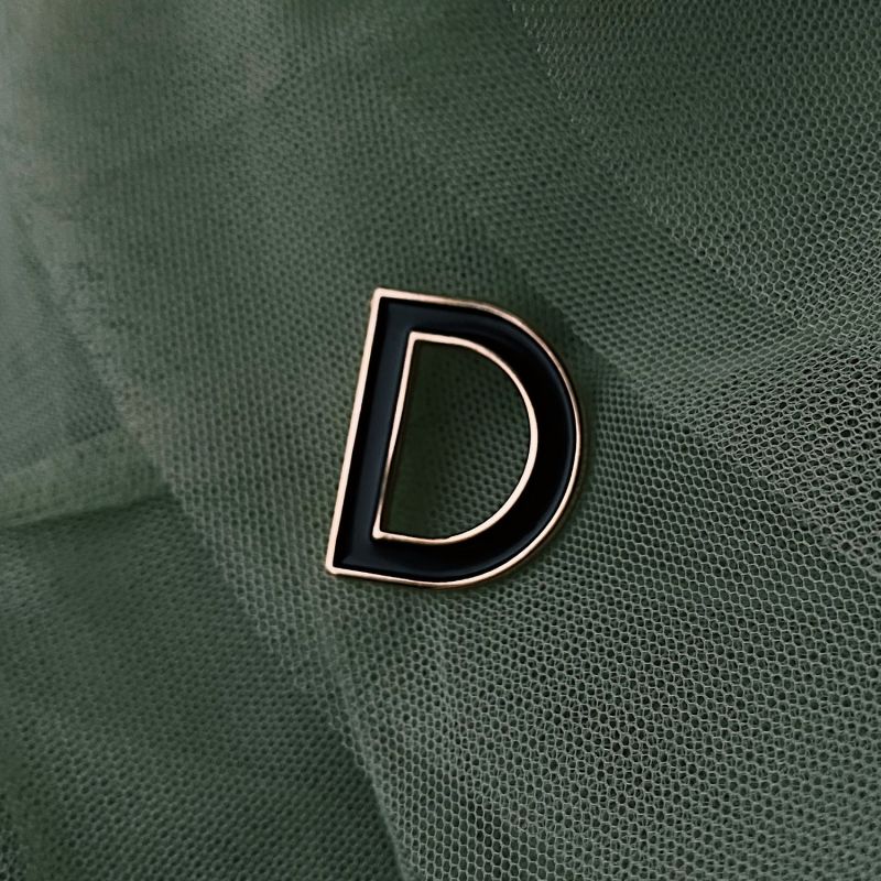 Enamel Letter D Pin image