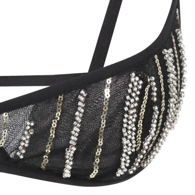 Edie Beaded Glitter Bralette, Belle-et-BonBon