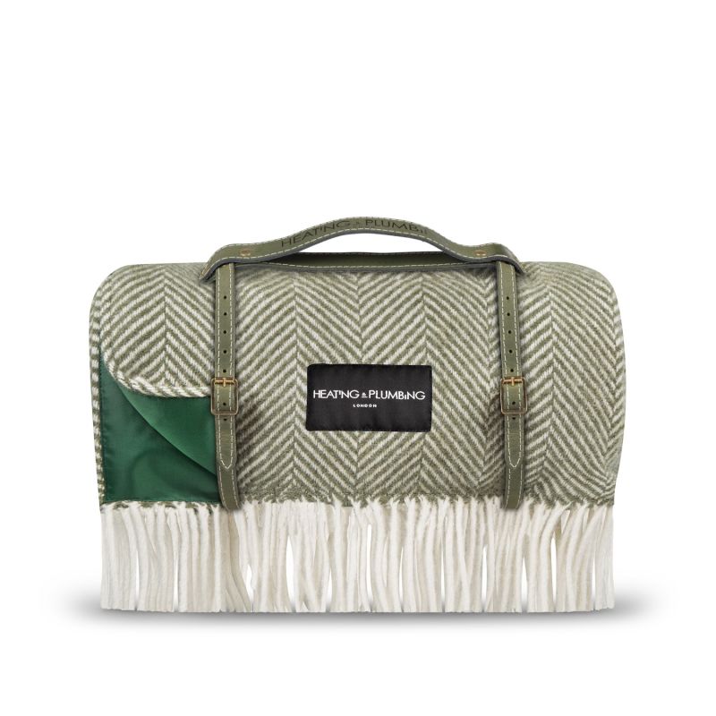 Pure New Wool Waterproof Picnic Blanket - Henley-On- Green image