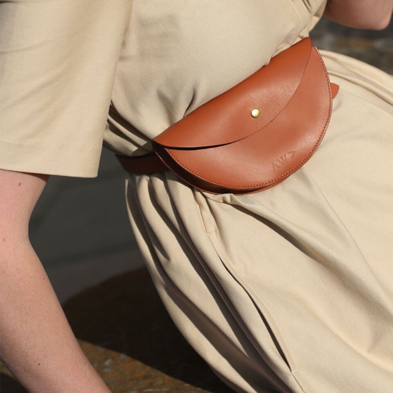 Semi-Circle Belt Bag – Tan image