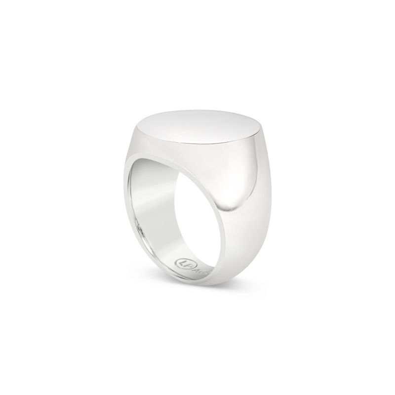 Mirror Signet Ring - Sterling Silver - Silver image