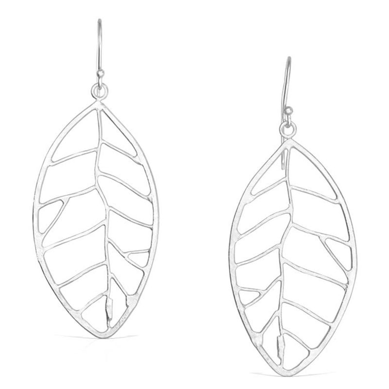 Folliage Earrings, Sterling Silver image