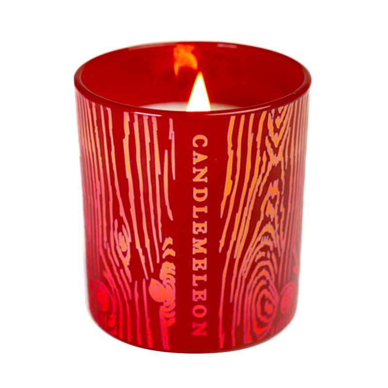Forest Of Dean - Colour Changing Soy Wax Wood wick Candle – Mysore Sandalwood, Leather & Tobacco 200G image