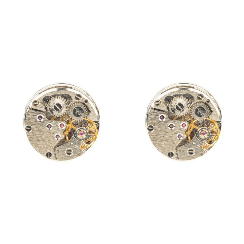 Watch Movement Cufflink Silver image