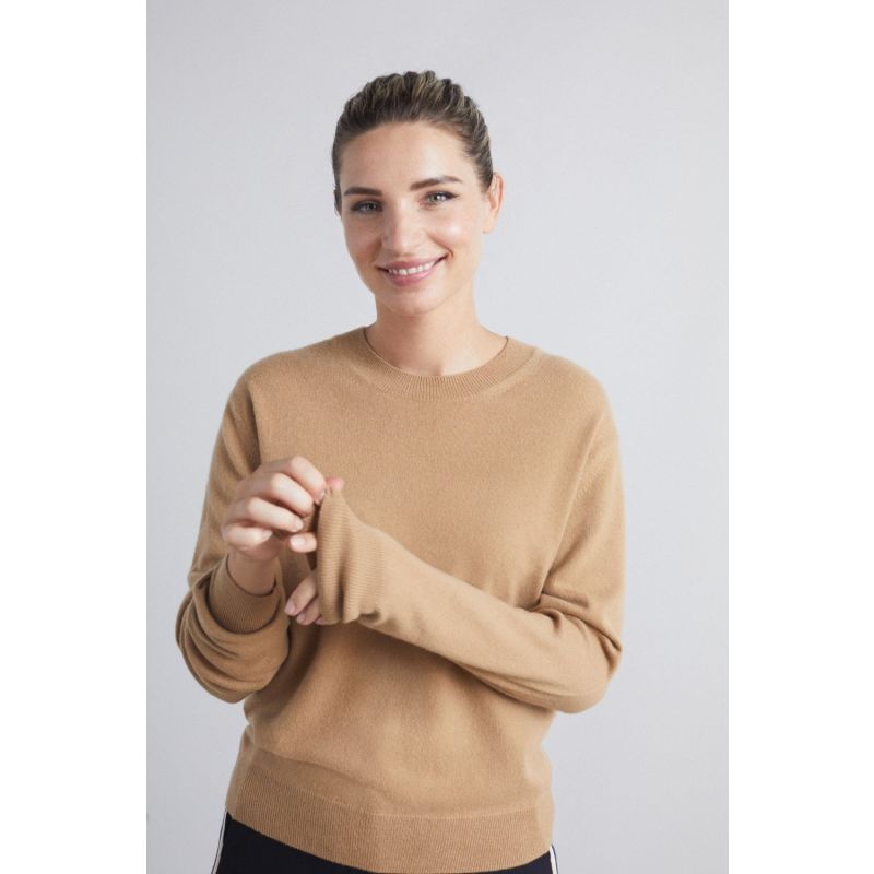 Cashmere Crew Neck Sweater In Meerkat image