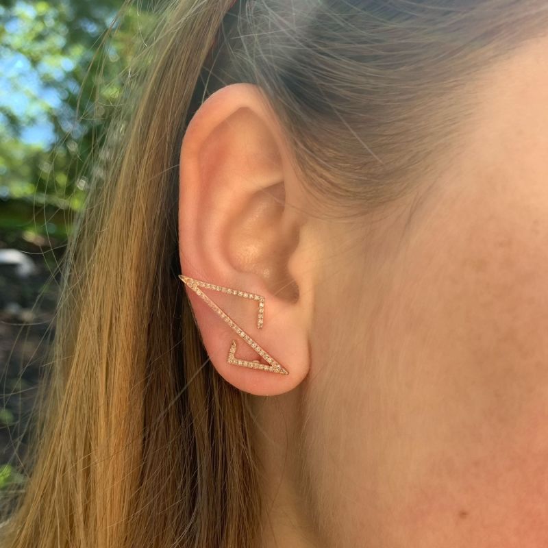 Electric Spark Earrings In 14 Kt Rose Gold Vermeil On Sterling Silver image