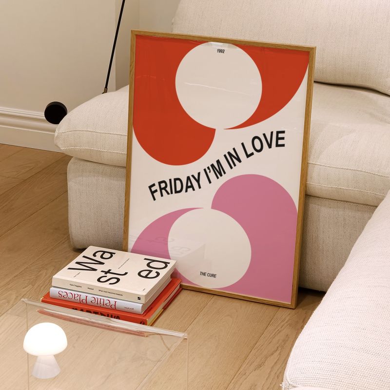 Friday I'm In love the cure music inspired Giclée Art Print A2 image