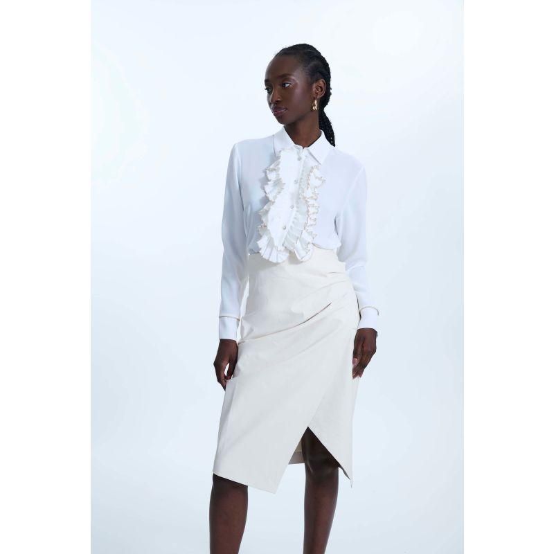 Front ruffle shirt new arrivals