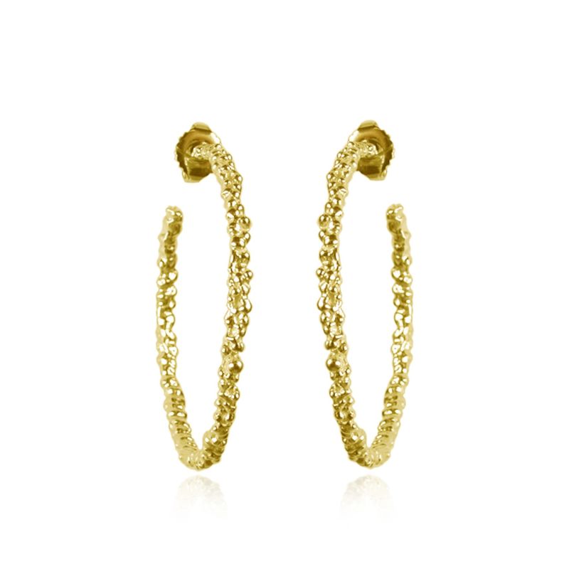 Vermeil Bubbled Hoop Earrings image