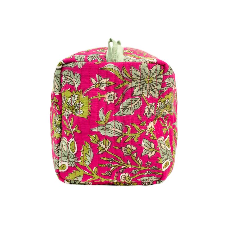 Fuchsia Freesia Cotton Wash Bag image