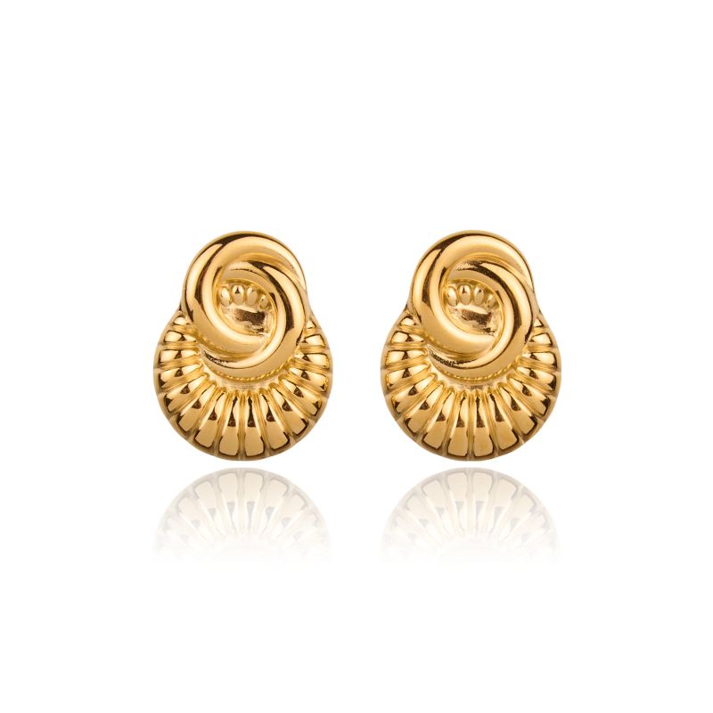 Fuel Gold Plated Statement Earrings image