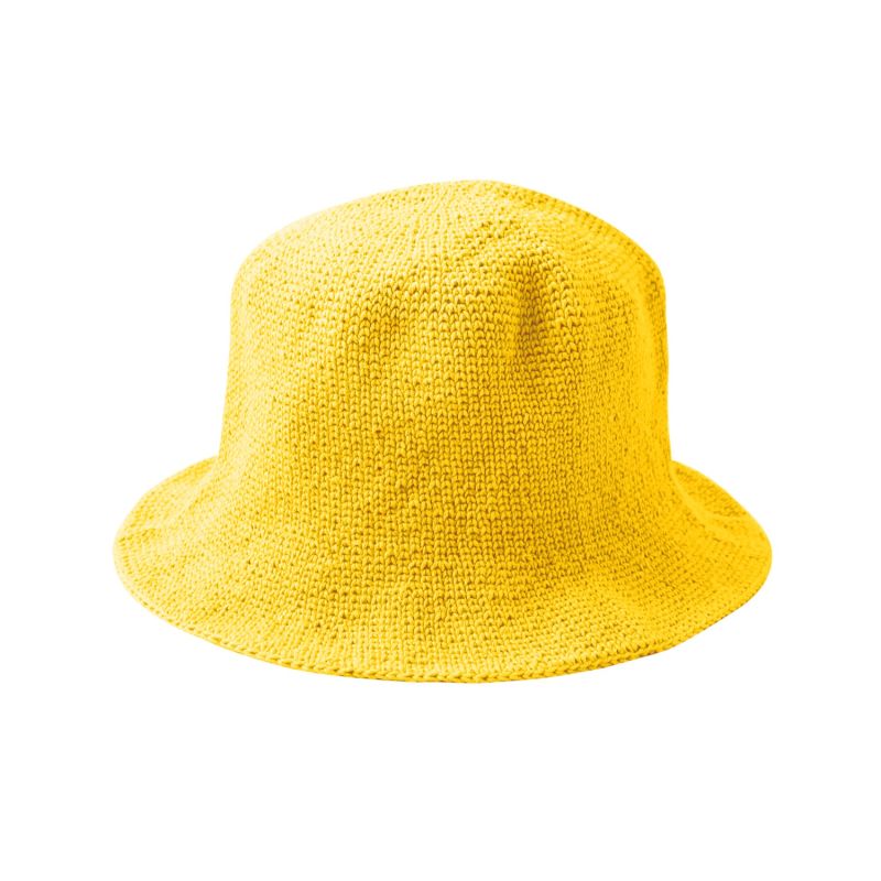 Florette Crochet Bucket Hat In Yellow image