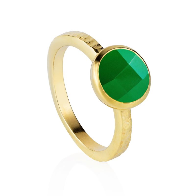 Gold Ring Green Onyx Estella image