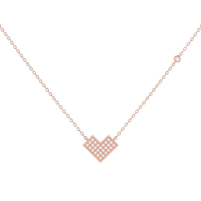 One Way Necklace In 14 Kt Rose Gold Vermeil On Sterling Silver image