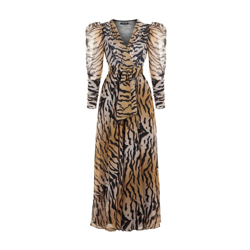 Tiger Print Long Dress image