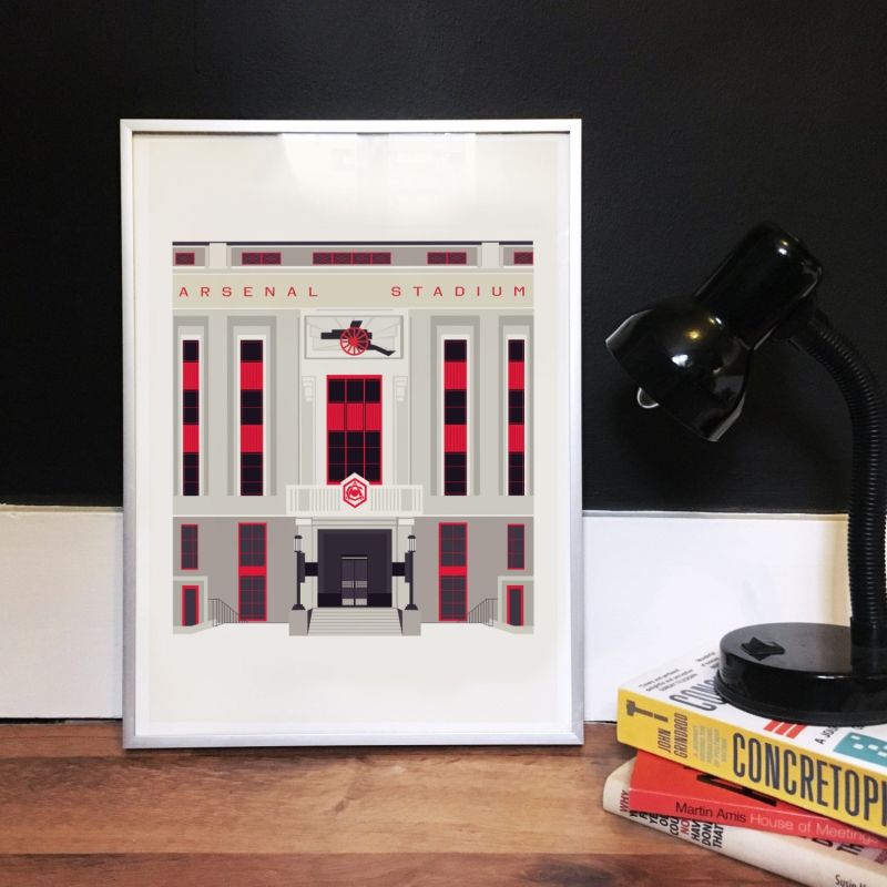 Art Deco London The Old Arsenal Stadium Art Print image