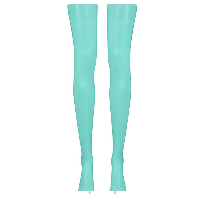 Latex Stockings - Jade Green image