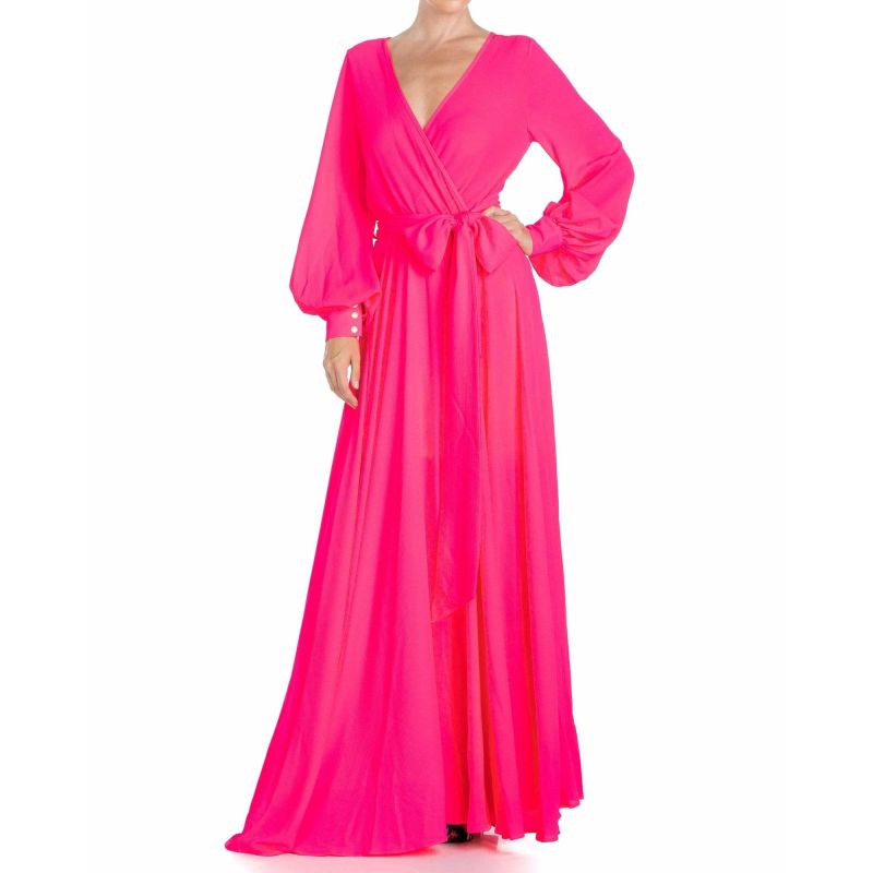 Lilypad Maxi Dress - Neon Pink image