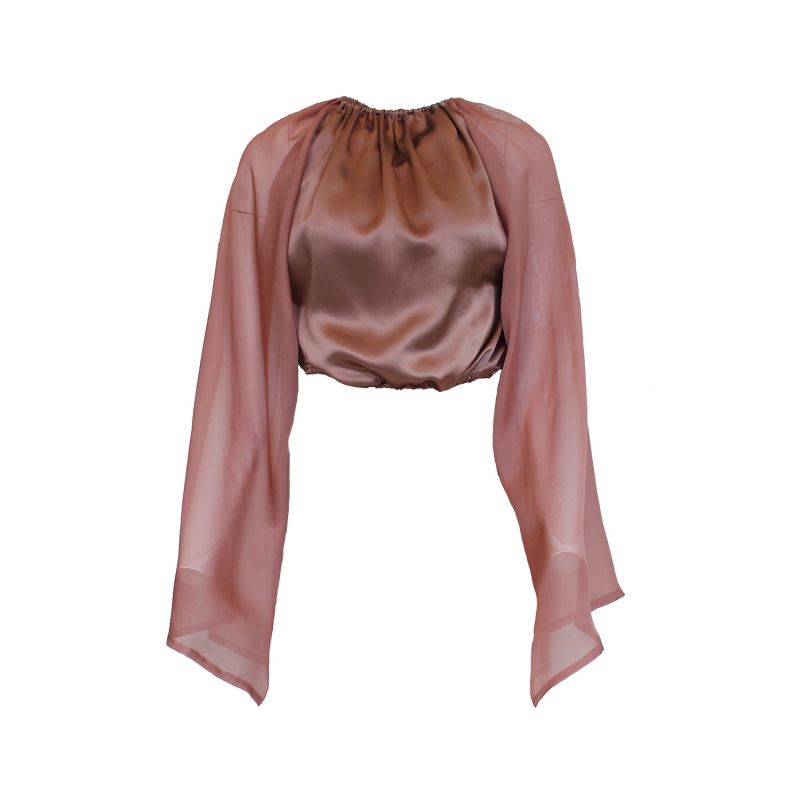 Cape Sleeve Halter Copper image