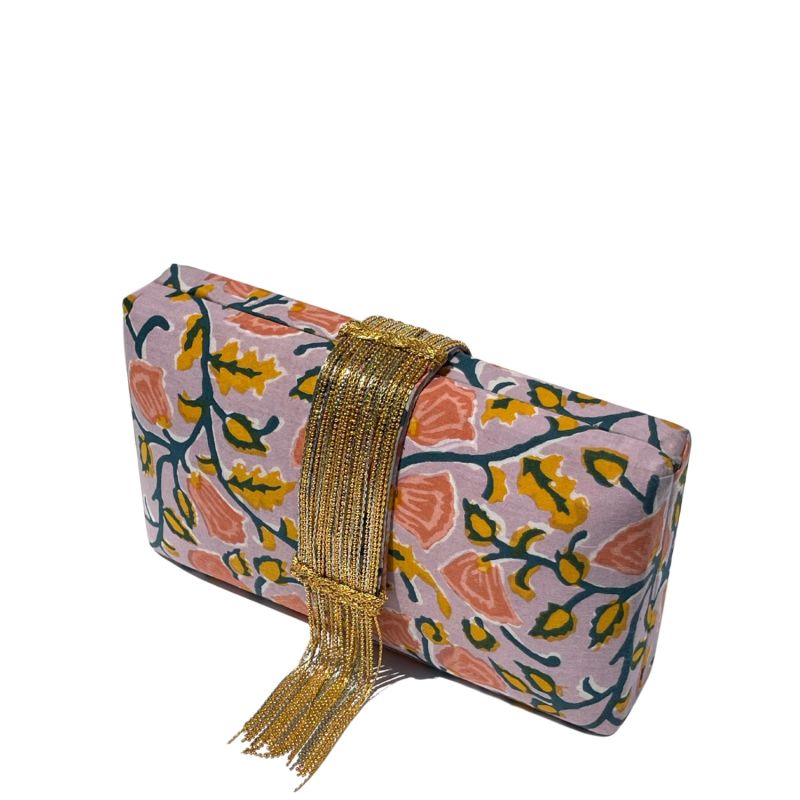 Peach Fringe Clutch image