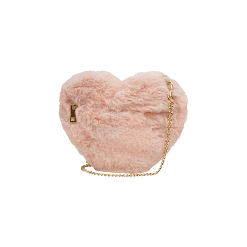 Broome St Faux Fur Pink Heart Bag image