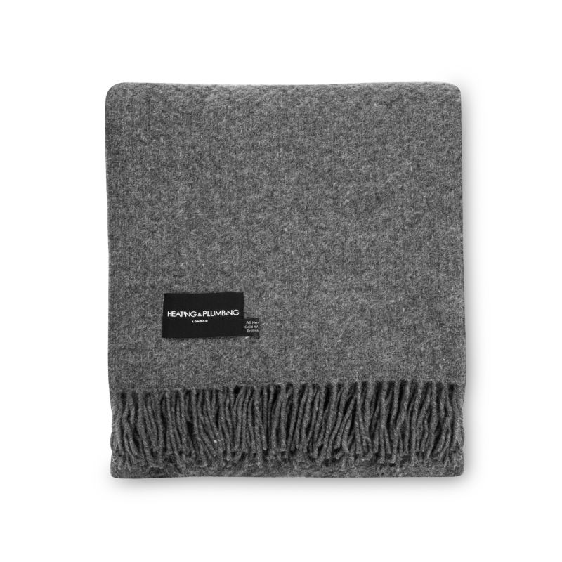 Evening Tales - Soft Pure New Wool Blanket - Contemporary Weave - Black image