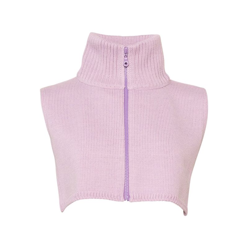 Ami Merino Full-Zip Bib Purple image