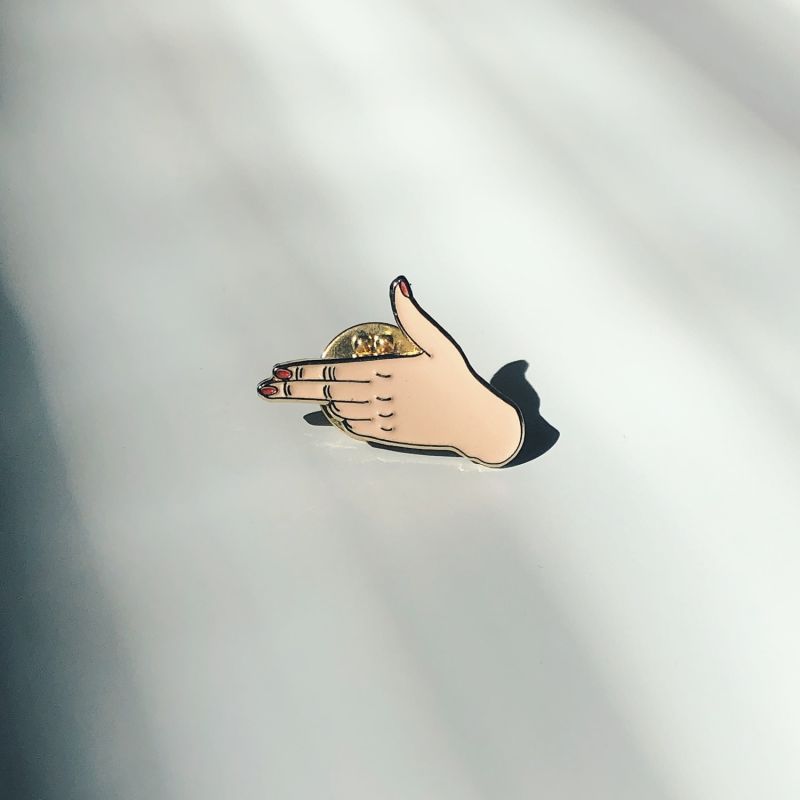 Enamel Pin Finger Gun image