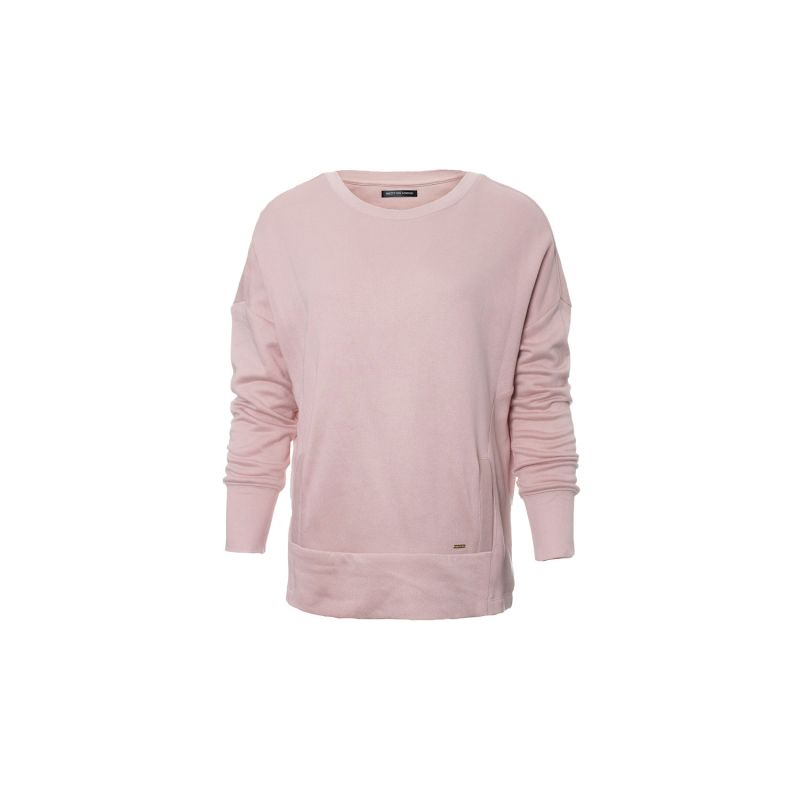 Bamboo Leisure Crew Neck Sweatshirt In Rose image