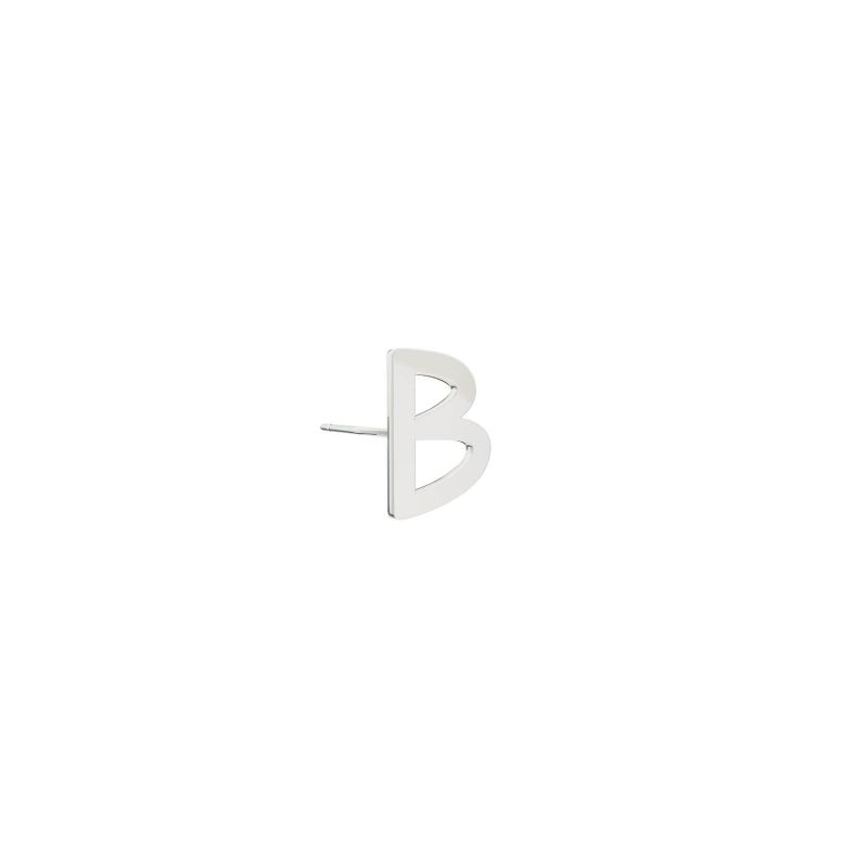 Alphabet Stud Earring - Silver image