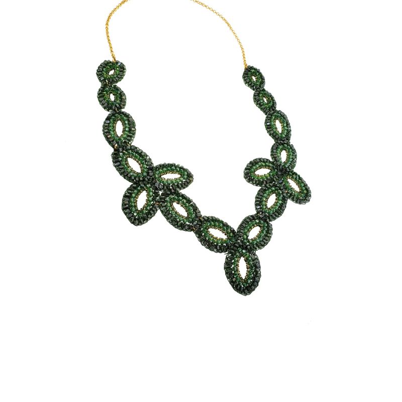 Dark Green Lyra Handmade Necklace image