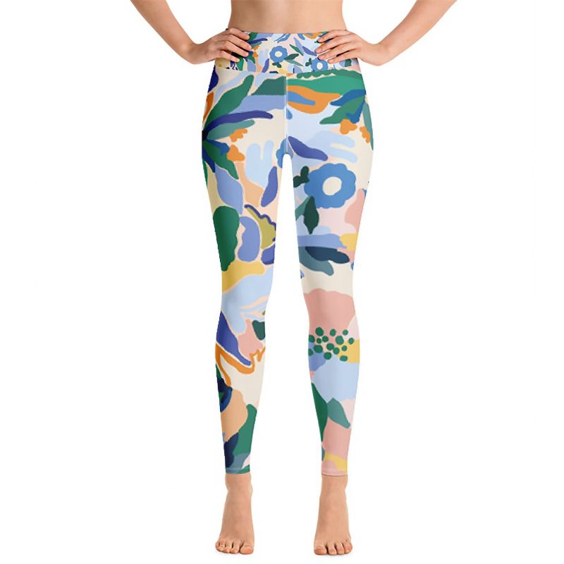 High Waist Yoga Leggings In Afternoon Garden image