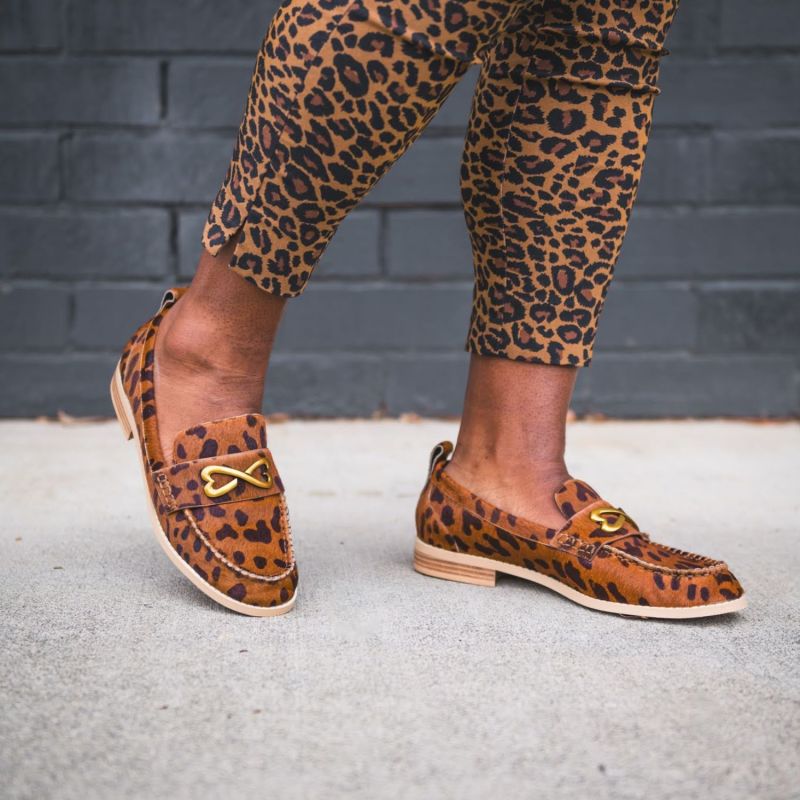 Calf Hair Leather Classic Loafer - Brown & Black Cheetah Print image