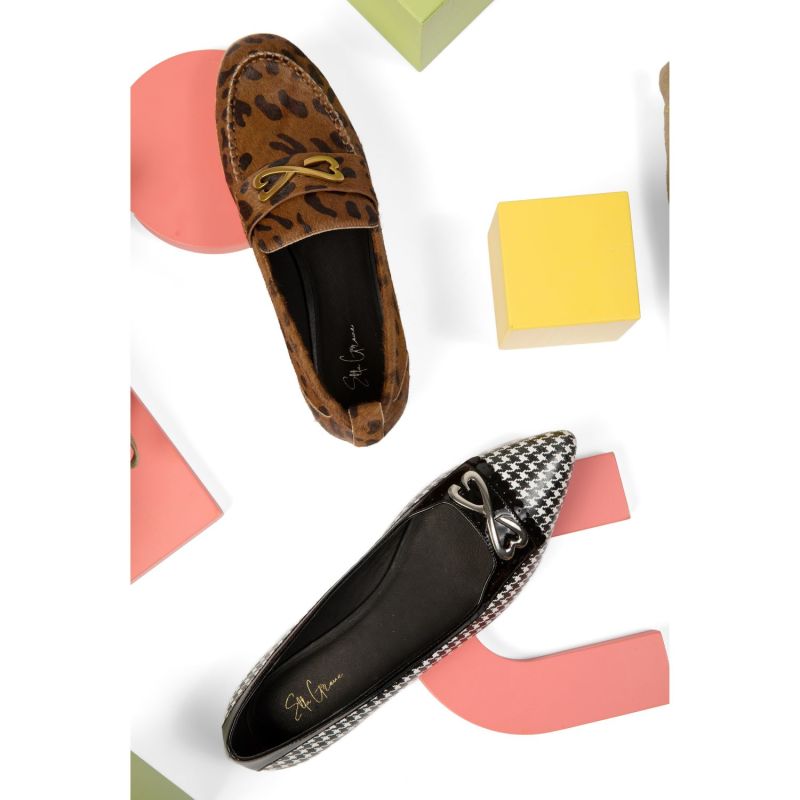 Calf Hair Leather Classic Loafer - Brown & Black Cheetah Print image