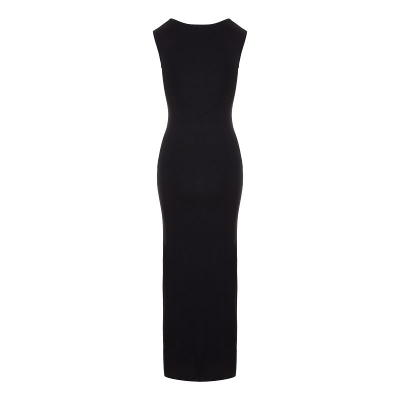 Gaia Cut Out Maxi Black Dress image